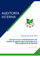 Informe AI 05-2023. Modelo de Gestión para Resulltados